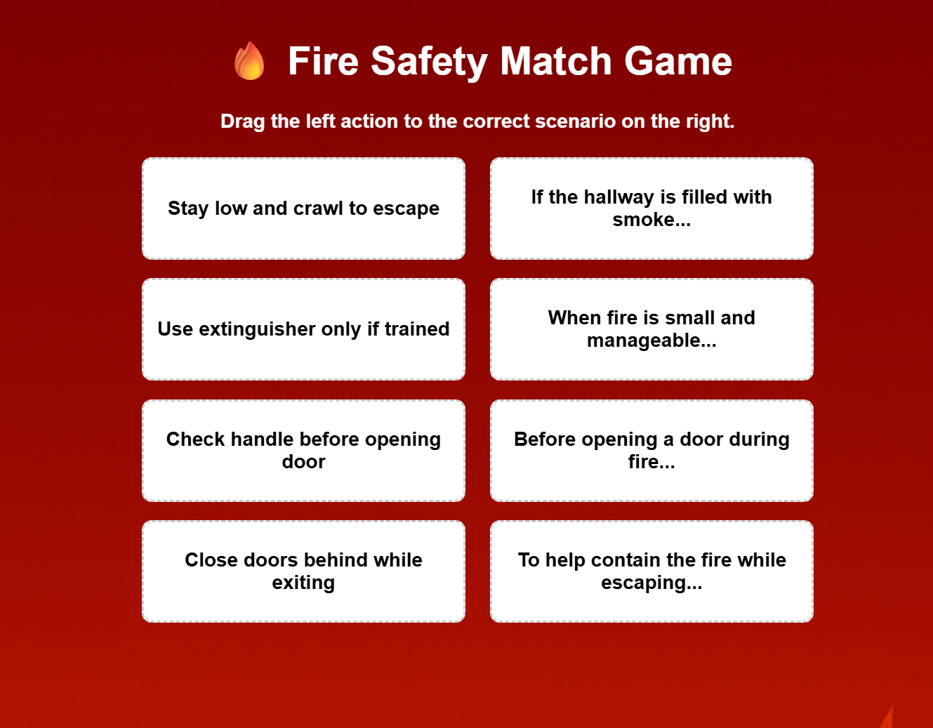 HTML5 fire-safety game